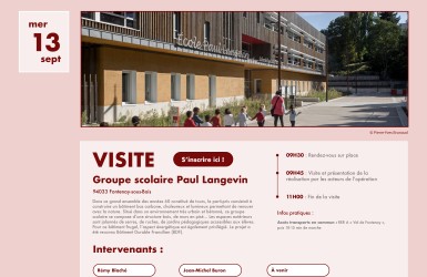 Le CNDB organise la visite du groupe scolaire Paul Langevin le 13 septembre 2023 en IDF 