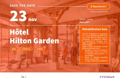 Visite réhabilitation bois de l'hôtel Hilton le 23 novembre à Paris