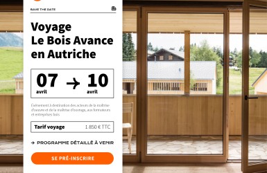 Pré-inscription : Le Bois Avance en Autriche du 7 au 10 avril 2025 - CNDB x CCCA-BTP