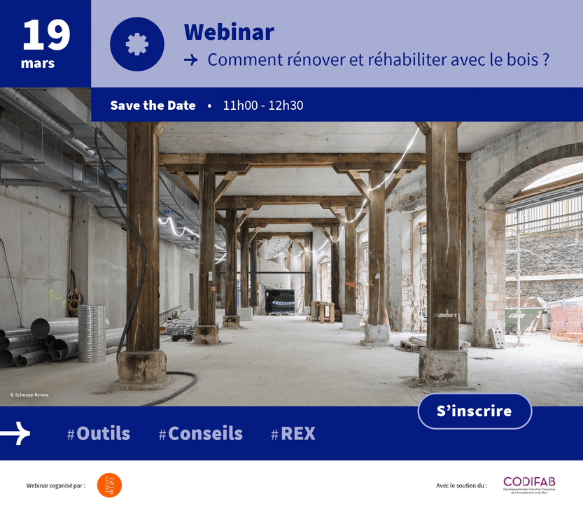 Inscription webinar CNDB rénover et réhabiliter avec le bois