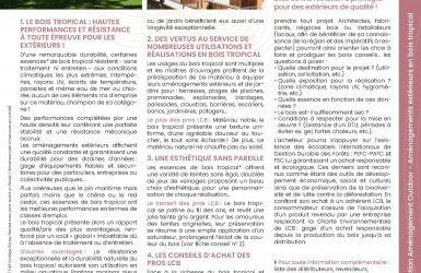 Fiche Conseil Bois Tropical n°4 - Aménagements extérieurs en bois tropical