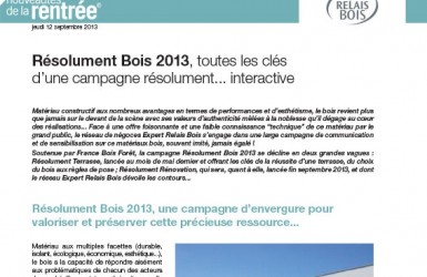 Résolument Bois 2013, toutes les clés d’une campagne résolument... interactive