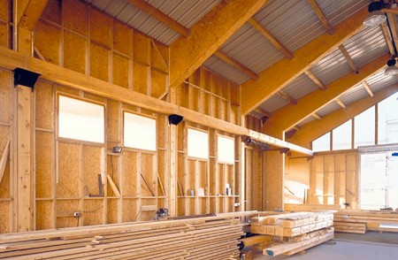 Panneaux bruts et de construction en bois résineux